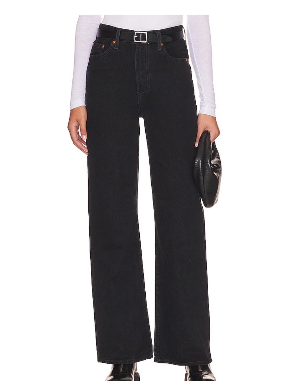 Levi's Black High-Rise Wide Leg Jeans